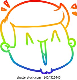 dibujo de una cara masculina de caricatura feliz