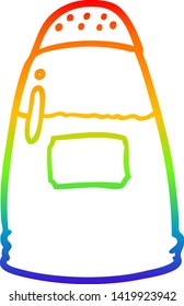 dibujo de la línea de gradiente del arco iris de un agitador de sal