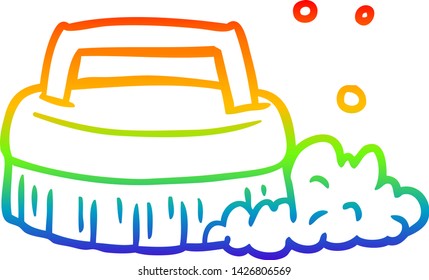 Regenbogengradientenzeichnung einer Schrubberpinsel