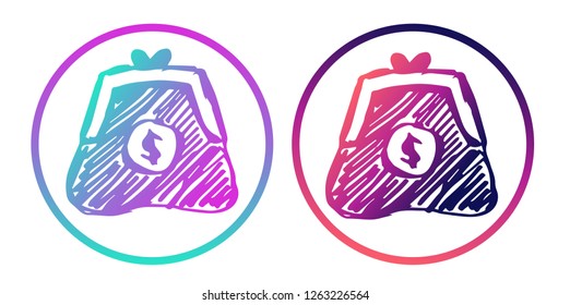 Rainbow Gradient Logo of Dollar Money Currency. Vector Illustration for Graphic Design, Template, Icon, Background and More.