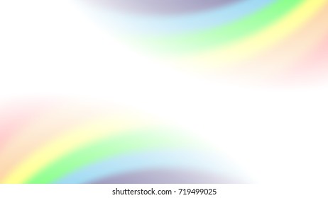 Rainbow gradient on white background. Color rainbow abstract mesh. Colorful bright soft design. Vibrant smooth blur. Light effect. Vector illustration