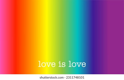 Rainbow gradient Pride Banner. LGBT Flag Wave. Happy Pride Month Vector Illustration. funny drawing pattern. Poster or t-shirt textile graphic design. wallpaper, wrapping paper.