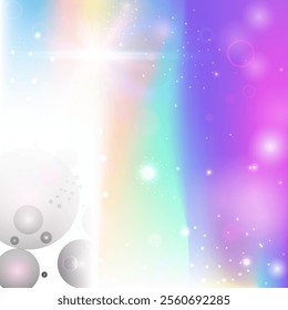 Rainbow Gradient. Purple Magic Background. Princess Invitation. Iridescent Mystical Effect. Pink Universe Hologram. Lilac Galaxy Pattern. Unicorn Backdrop. Candy Rainbow Gradient.