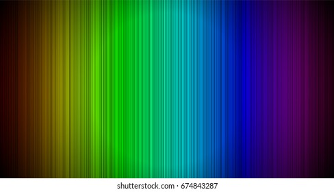 Rainbow gradient stripes cuts on black background. Vector illustration
