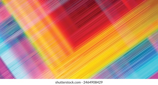 Rainbow gradient vertical stripes with fade out effect on white background. Many random transparent overlapped colorful lines. Vector illustration