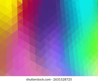 Rainbow gradients colorful triangles geometric pattern background with abstract vector shapes for web and branding materials