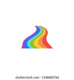 Rainbow graphic design template vector isolated illustration