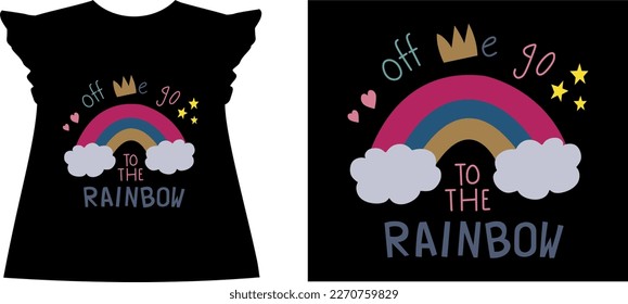 to the rainbow Graphic design vector