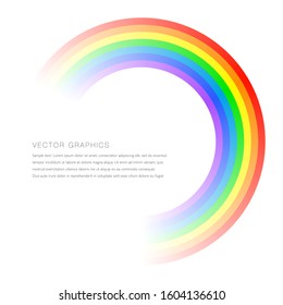 Rainbow graphics, Design element, Colorful gradation, 