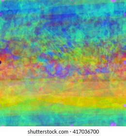 Rainbow grunge pattern. Abstract seamless template. The effect of watercolors and blur