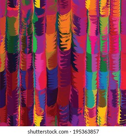 Rainbow grunge striped vertical  pattern