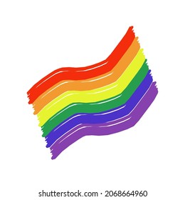 Rainbow in grunge style. Vector illustration