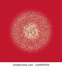 Rainbow halftone circles, dots pattern, vector, grunge. Comic texture background. Monochrome half-tone. Circle halftone Dots, colorful geometric gradient for pop art designs.