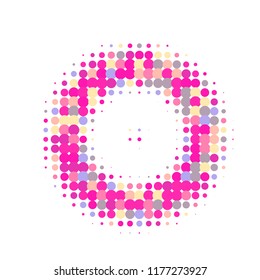 Rainbow halftone circles, dots pattern, vector, grunge. Comic texture background. Monochrome half-tone. Circle halftone Dots, colorful geometric gradient for pop art designs.