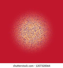 Rainbow halftone circles, dots pattern, vector, grunge. Comic texture background. Monochrome half-tone. Circle halftone Dots, colorful geometric gradient for pop art designs.