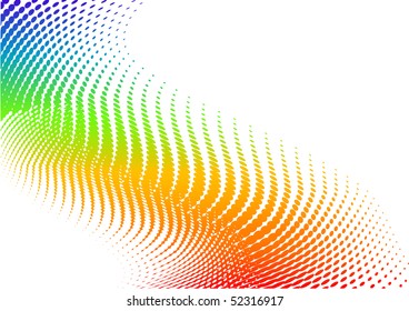 Rainbow halftone on the white