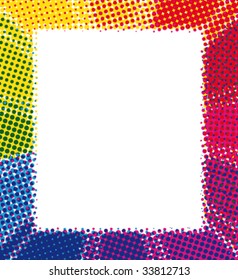 Rainbow halftone vector background