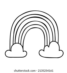 Rainbow. Hand Drawn Spring Icons.