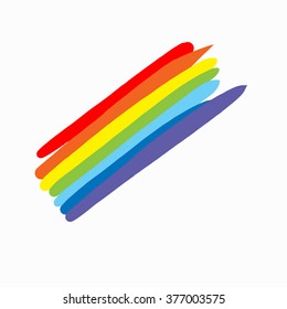 Rainbow hand drawn vector illustration