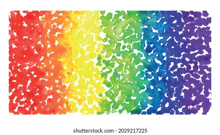 rainbow hand-drawn watercolor. beautiful background of spreading and transitions of paint. LGBT community support. Human rights. LGBTQ. flat illustration
