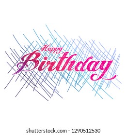 rainbow happy birthday text