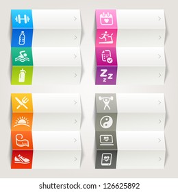 Rainbow - Health and Fitness icons / Navigation template