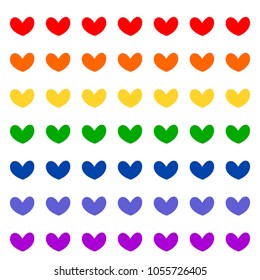 Rainbow heart background. Vector. LGBT concept. Creative and design concept.