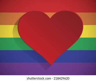 Rainbow Heart Easy to use, modify, adjust color and size. Shadow are made with transparency set to Multiply. 