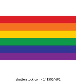 Rainbow Heart Flag Colored LGBT Pride for Lesbian Gay Bisexual and Transgender Design Element