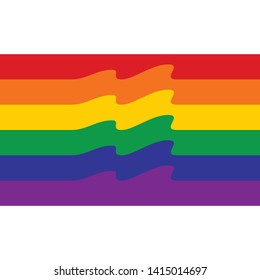 Rainbow Heart Flag Colored LGBT Pride for Lesbian Gay Bisexual and Transgender Design Element