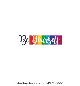 Rainbow Heart Flag Colored LGBT Pride for Lesbian Gay Bisexual and Transgender Vector Template Design Element
