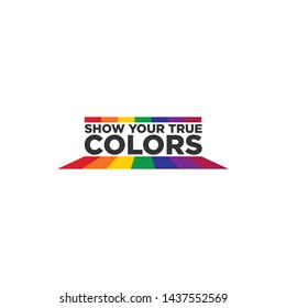 Rainbow Heart Flag Colored LGBT Pride for Lesbian Gay Bisexual and Transgender Vector Template Design Element