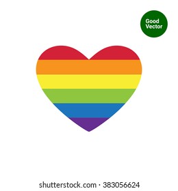 Rainbow heart icon
