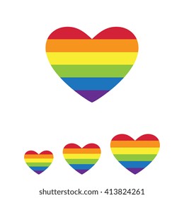 Rainbow Heart Icon Stock Vector (Royalty Free) 413824261 | Shutterstock