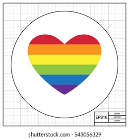 Rainbow heart icon