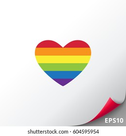 Rainbow heart icon