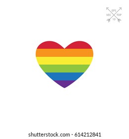 Rainbow heart icon