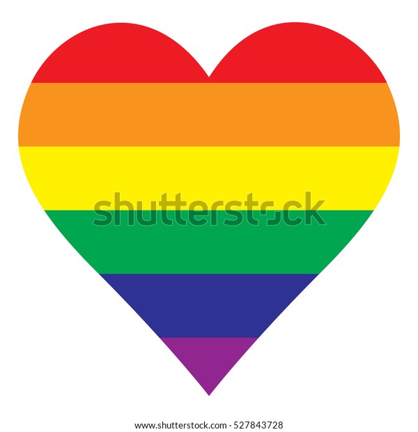虹の心 心のアイコン Lgbtの色 同性愛の象徴 ベクターイラスト 白い背景にlgbtのコミュニティサイン のベクター画像素材 ロイヤリティフリー