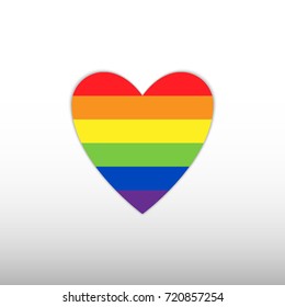 Rainbow Heart Shape Lgbt Heart Vector Stock Vector (Royalty Free ...