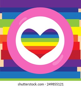 Rainbow heart for valentine's day