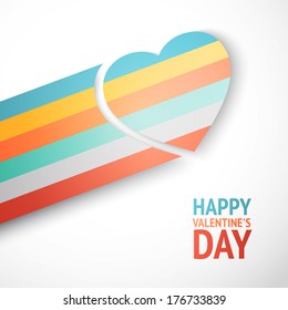 Rainbow heart. Vector illustration.