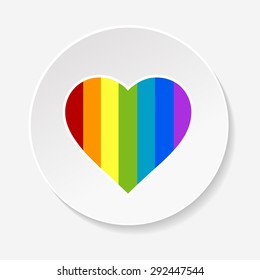 Rainbow heart. Vector illustration.