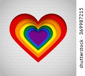 Rainbow heart vector illustration, Valentine, LGBT