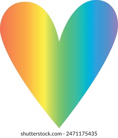 Rainbow Heart Vektorgrafik Pride Illustration Buntes inklusives Asset, das Gleichheit, Vielfalt und Solidarität zelebriert