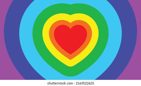 rainbow heartbeat layer of pride, Happy pride month 2022, 