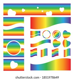 Rainbow hearth concept. LGBT (Lesbian Gay Bisexual Transgender) LGBT flag. Card and poster background design. 