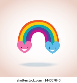 rainbow hearts