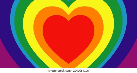 Antecedentes del arcoiris. Ilustración enmarcada.