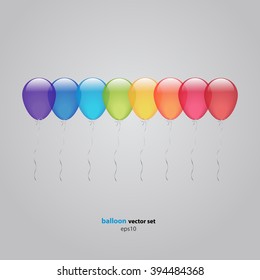 Rainbow helium colorful balloons set 