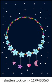 Rainbow hemp wreath